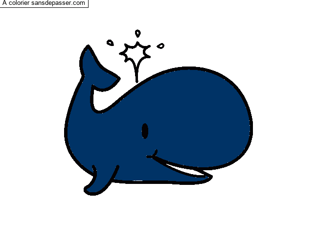 Coloriage Baleine souriante