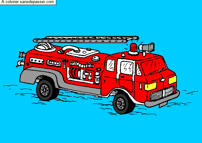Coloriage Camion de pompiers par un invité