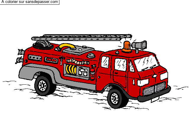 Coloriage Camion de pompiers