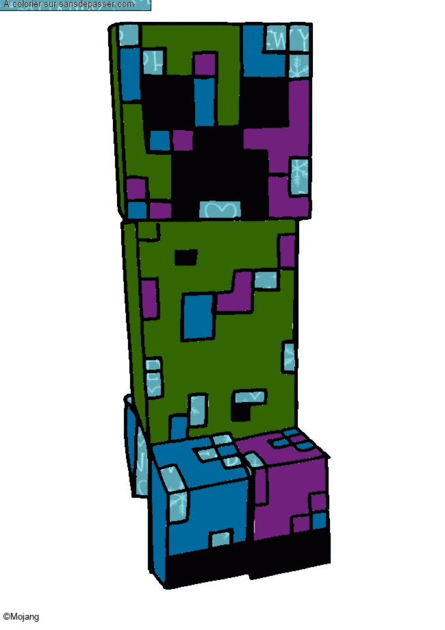 Coloriage Coloriage Creeper Minecraft