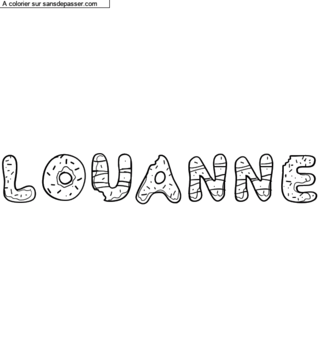 Coloriage prénom personnalisé "Louanne" par un invité