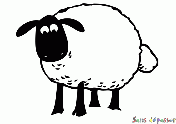 Coloriage Shaun le mouton