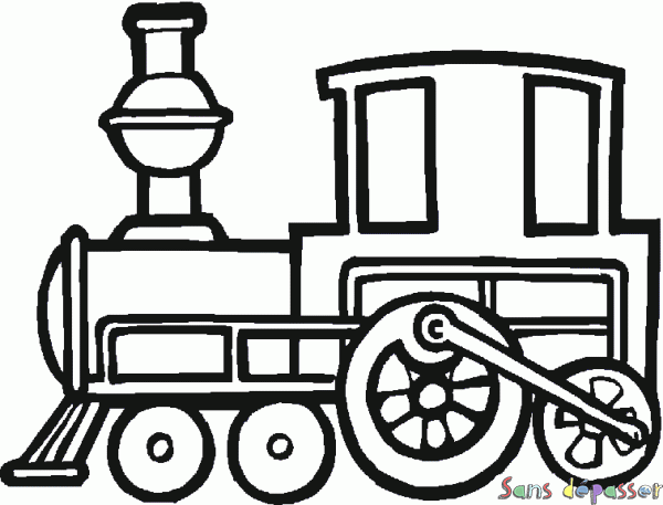 Coloriage Locomotive à vapeur