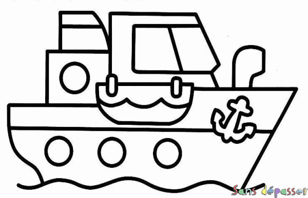 Coloriage Petit paquebot