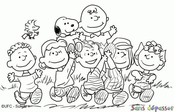 Coloriage Snoopy et les Peanuts