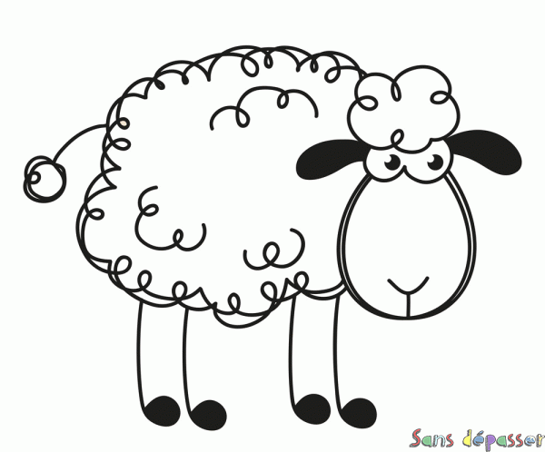 Coloriage Dessine-moi un mouton ! 