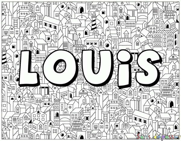 Coloriage Coloriage prénom - Louis