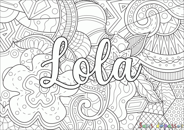 Coloriage Coloriage prénom - Lola