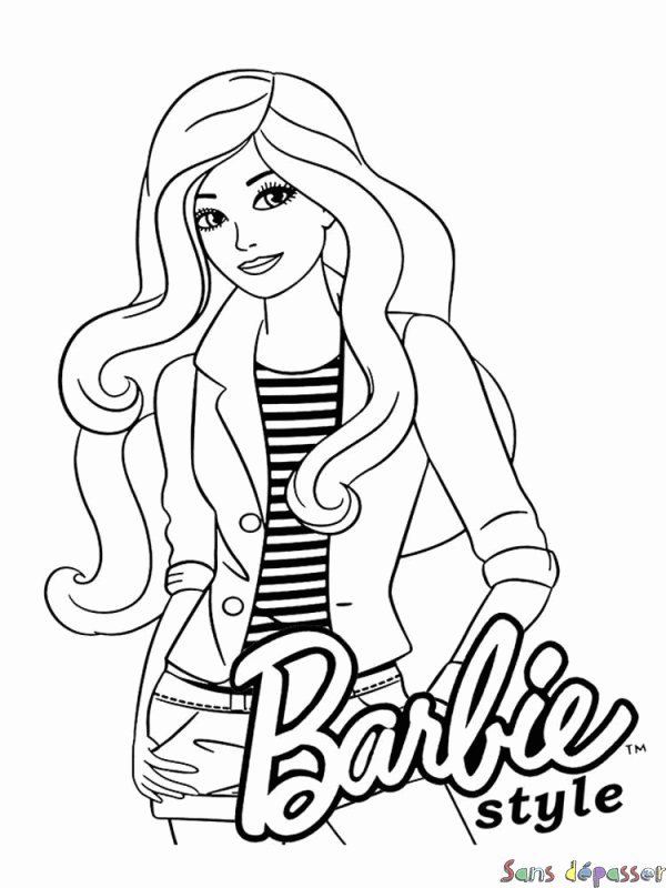 Coloriage Barbie Style