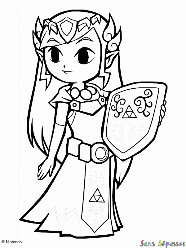 Coloriage Coloriage Princesse Zelda