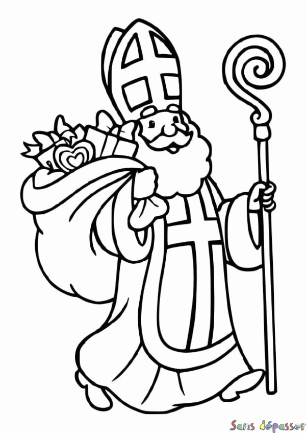 Coloriage Saint Nicolas