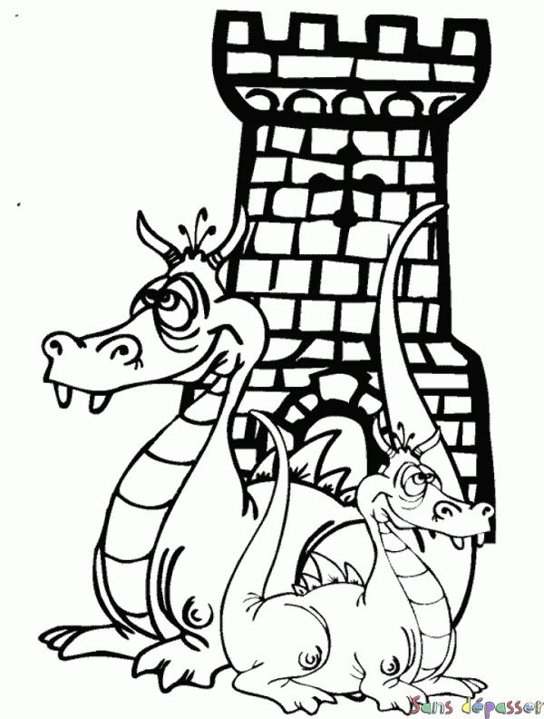 Coloriage Donjon et dragons