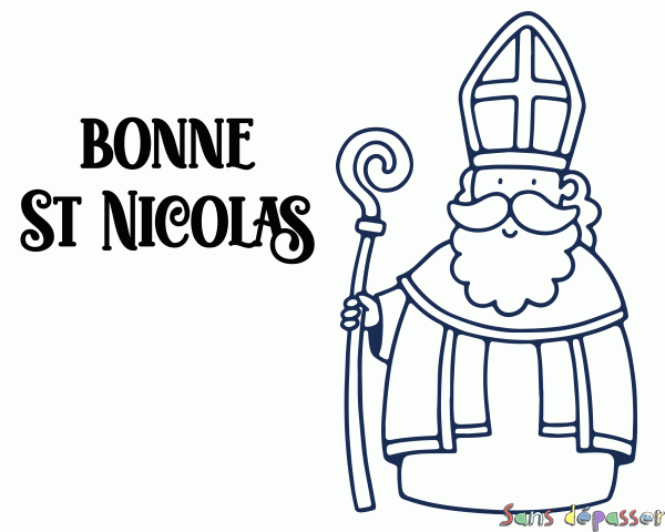 Coloriage Bonne Saint Nicolas