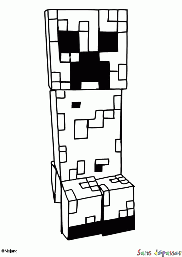 Coloriage Coloriage Creeper Minecraft