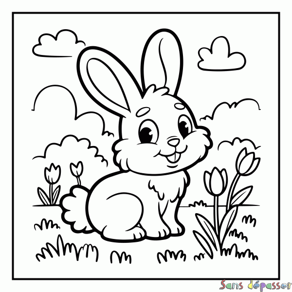 Coloriage Printemps - 1