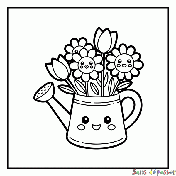 Coloriage Printemps 3