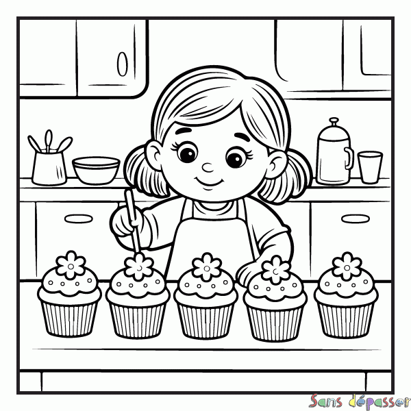 Coloriage Girly - Printemps 1