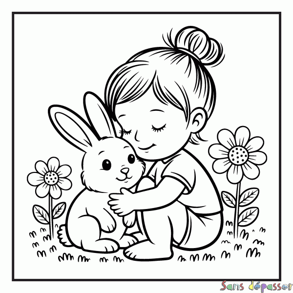 Coloriage Girly - Printemps 3
