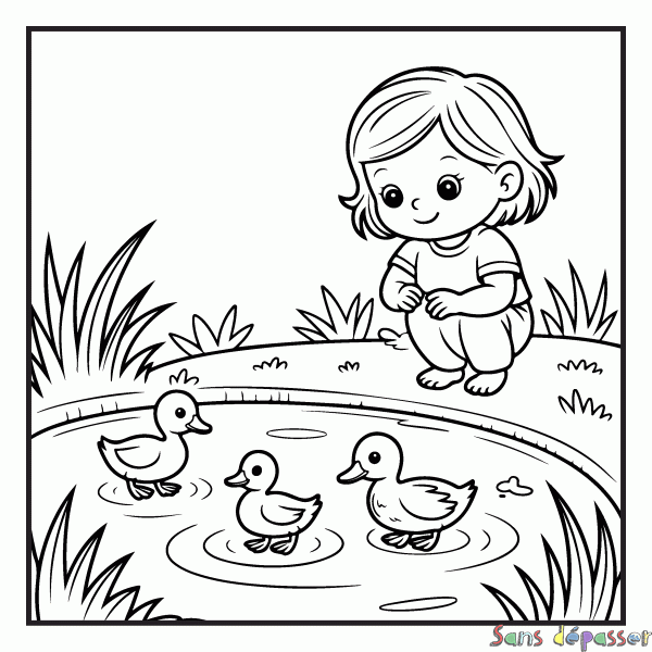 Coloriage Girly - Printemps 9