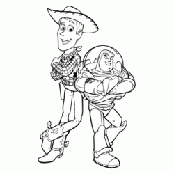 Coloriage Woody et Buzz l'&Eacute;clair
