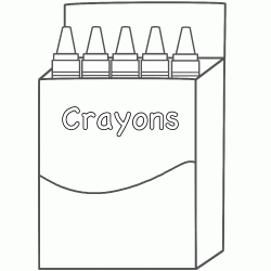 Coloriage Boite de crayons de cire