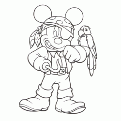 Coloriage Mickey Pirate
