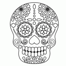 Coloriage Squelette mexicain