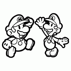 Coloriage Mario et Luigi 