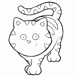 Coloriage Chat tigr&eacute;