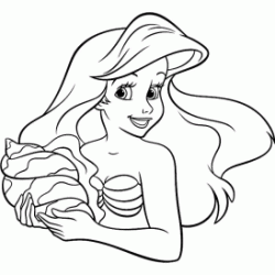 Coloriage Ariel, la petite sirène
