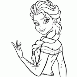 Coloriage Elsa - La Reine des Neiges