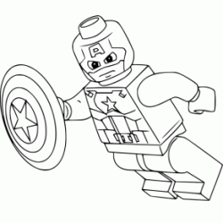 Coloriage Captain America Lego