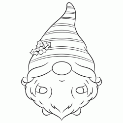 Coloriage Gnome de Noël