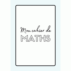 Coloriage Page de Garde Cahier de Mathématiques