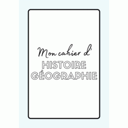 Coloriage Page de Garde Cahier d'Histoire Géographie