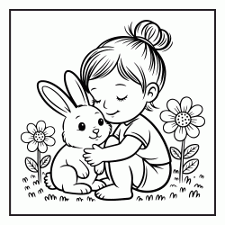 Coloriage Girly - Printemps 3
