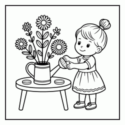 Coloriage Girly - Printemps 7