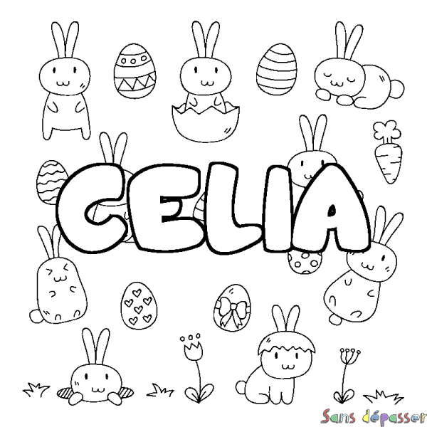coloriage-pr-nom-celia-d-cor-paques-sans-d-passer