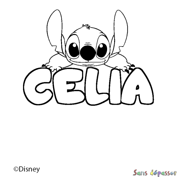 coloriage-pr-nom-celia-d-cor-stitch-sans-d-passer