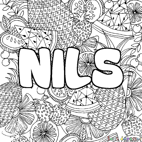 Coloriage Pr nom NILS D cor Mandala Fruits Sans D passer coloriage-pr-nom-nils-d-cor-mandala-fruits-sans-d-passer