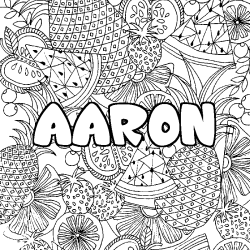 Coloriage AARON - d&eacute;cor Mandala fruits