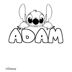 Coloriage ADAM - d&eacute;cor Stitch