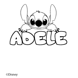 Coloriage ADELE - d&eacute;cor Stitch