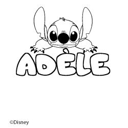 Coloriage AD&Egrave;LE - d&eacute;cor Stitch
