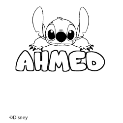 Coloriage AHMED - d&eacute;cor Stitch