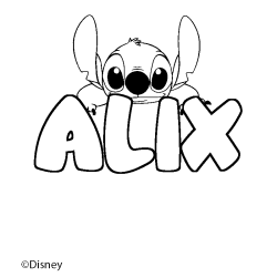 Coloriage ALIX - d&eacute;cor Stitch