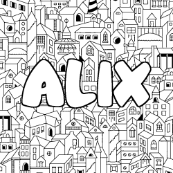 Coloriage ALIX - d&eacute;cor Ville