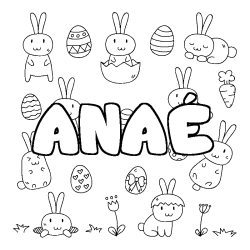 Coloriage ANA&Eacute; - d&eacute;cor Paques