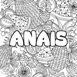 Coloriage ANAIS - d&eacute;cor Mandala fruits