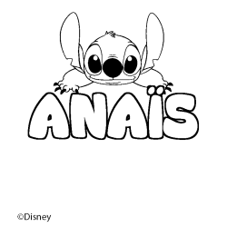 Coloriage ANA&Iuml;S - d&eacute;cor Stitch